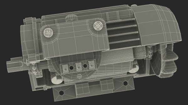 Electric Motor Cutaway Grey
