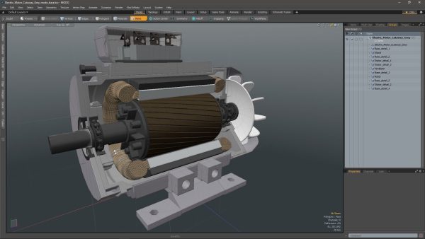 Electric Motor Cutaway Grey
