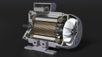 Electric Motor Cutaway Grey