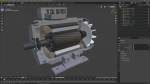 Electric Motor Cutaway Grey