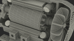 Electric Motor Cutaway Grey