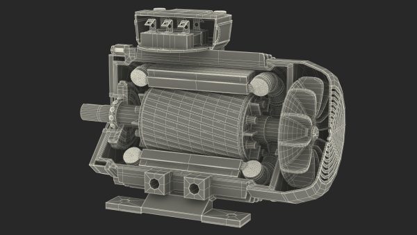 Electric Motor Cutaway Grey