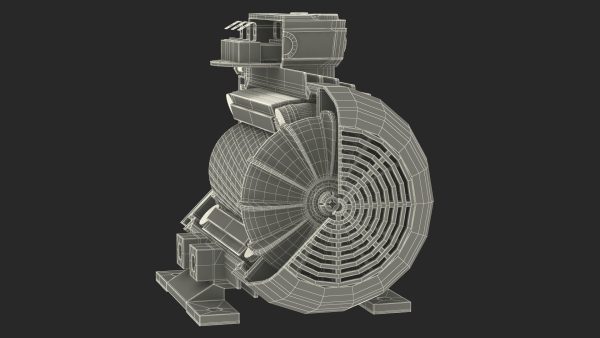 Electric Motor Cutaway Grey