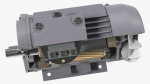 Electric Motor Cutaway Grey
