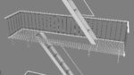 Emergency Fire Escape Stairs 3d model