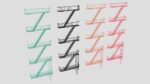 Emergency Fire Escape Stairs 3d model