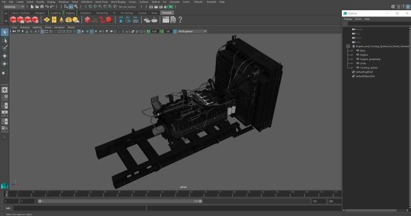 Engine and Cooling System for Diesel Generator
