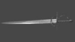 Excalibur sword with Flamberge handle