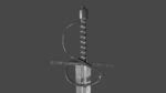 Excalibur sword with Flamberge handle