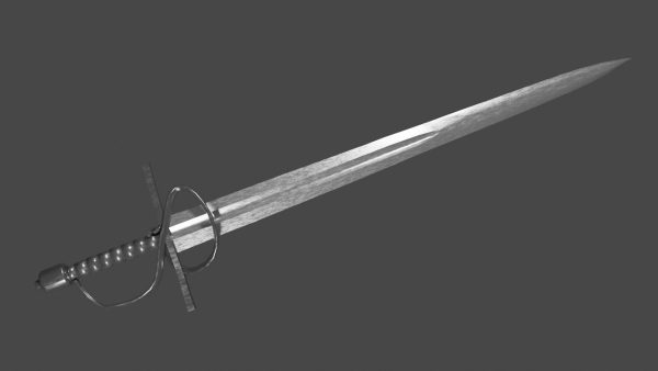 Excalibur sword with Flamberge handle