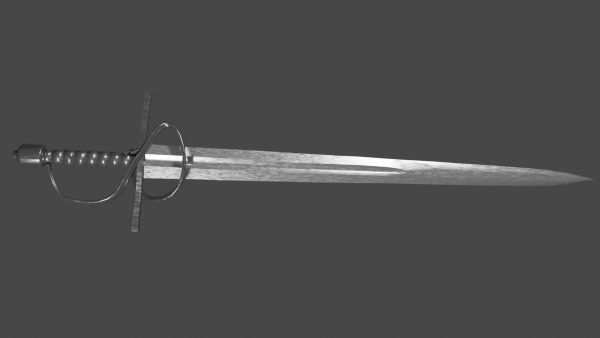 Excalibur sword with Flamberge handle
