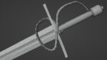 Excalibur sword with Flamberge handle
