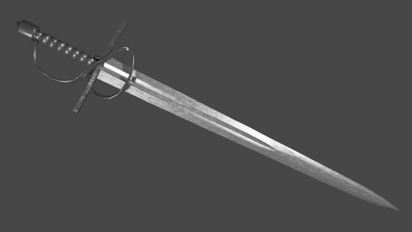 Excalibur sword with Flamberge handle
