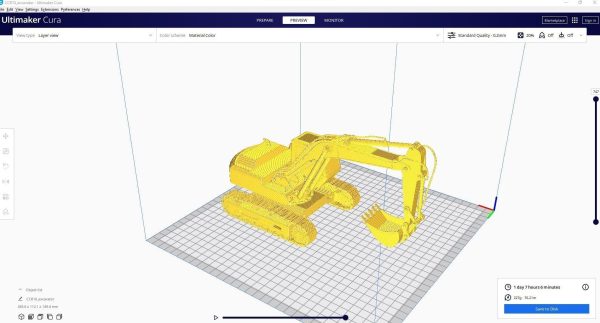 Excavator 3d printed