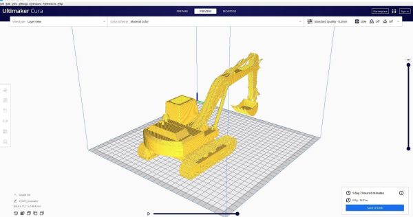 Excavator 3d printed