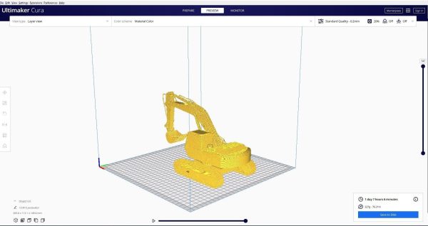 Excavator 3d printed