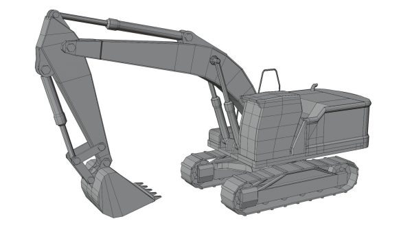 Excavator CAT 320 Lowpoly
