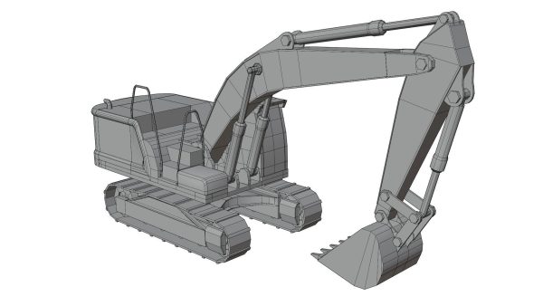 Excavator CAT 320 Lowpoly