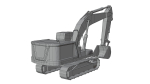 Excavator CAT 320 Lowpoly