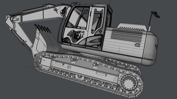 Excavator Deere 180G 3D model