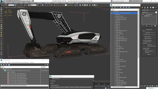 Excavator Futuristic Concept Old