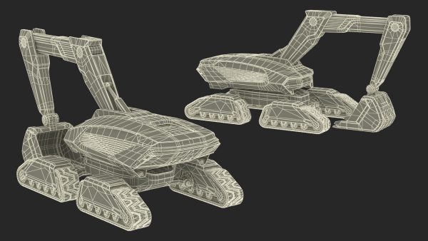 Excavator Futuristic Concept Old