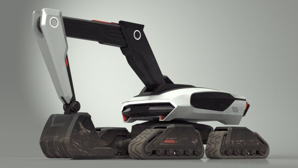 Excavator Futuristic Concept Old