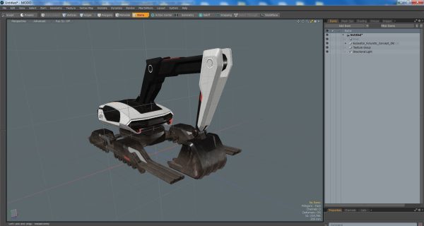 Excavator Futuristic Concept Old