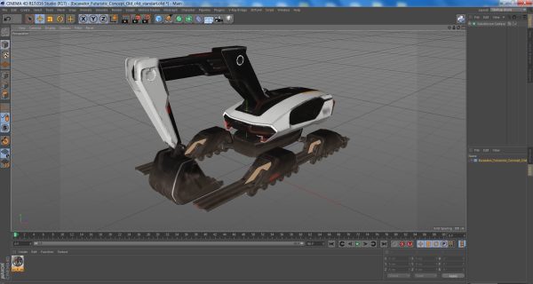 Excavator Futuristic Concept Old
