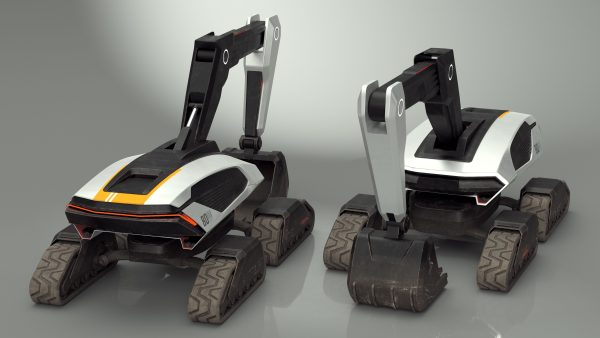 Excavator Futuristic Concept Old