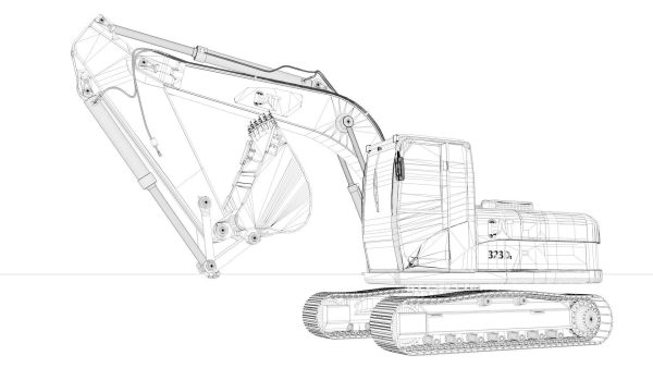 Excavator Medium Rigged