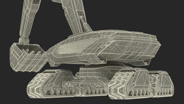 Excavator SciFi Concept Old Rigged