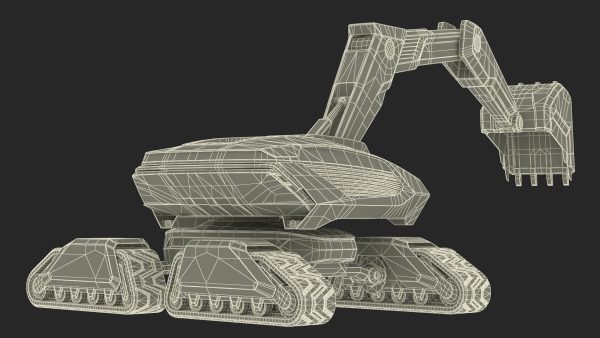 Excavator SciFi Concept Old Rigged