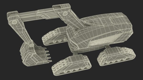 Excavator SciFi Concept Old Rigged