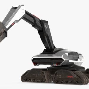 Excavator SciFi Concept Old Rigged