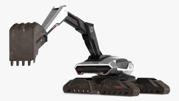 Excavator SciFi Concept Old Rigged