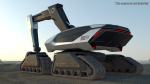 Excavator SciFi Concept Old Rigged