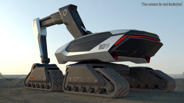 Excavator SciFi Concept Old Rigged