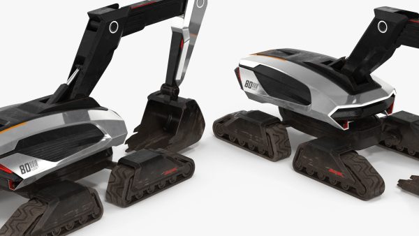Excavator SciFi Concept Old Rigged
