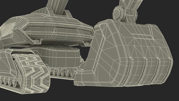 Excavator SciFi Concept Old Rigged