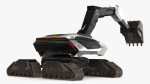 Excavator SciFi Concept Old Rigged