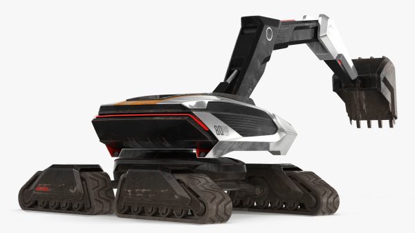 Excavator SciFi Concept Old Rigged