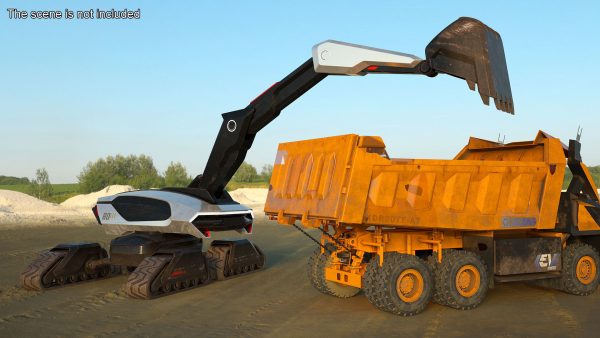 Excavator SciFi Concept Old Rigged