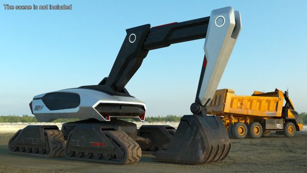 Excavator SciFi Concept Old Rigged