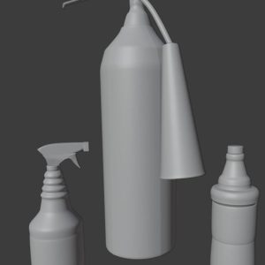 extinguisher-and-bottles-3d-model-obj-fbx
