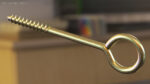 Eye Screw Hooks Set Gold
