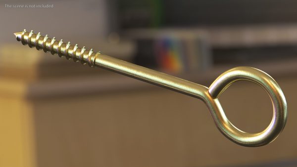Eye Screw Hooks Set Gold