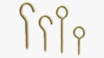 Eye Screw Hooks Set Gold