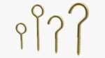 Eye Screw Hooks Set Gold