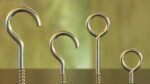 Eye Screw Hooks Set Gold
